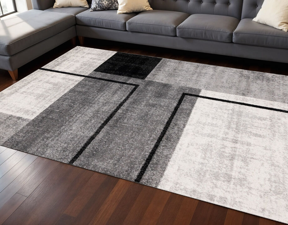 HomeRoots Abstract Area Rug