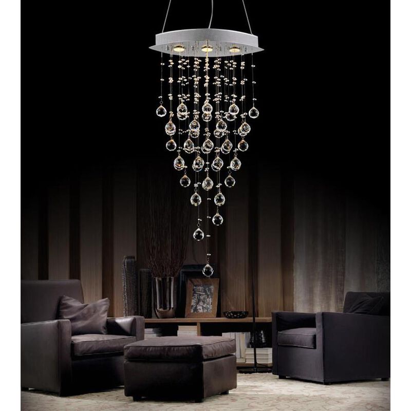Robin 3 Light Down Chandelier With Chrome Finish