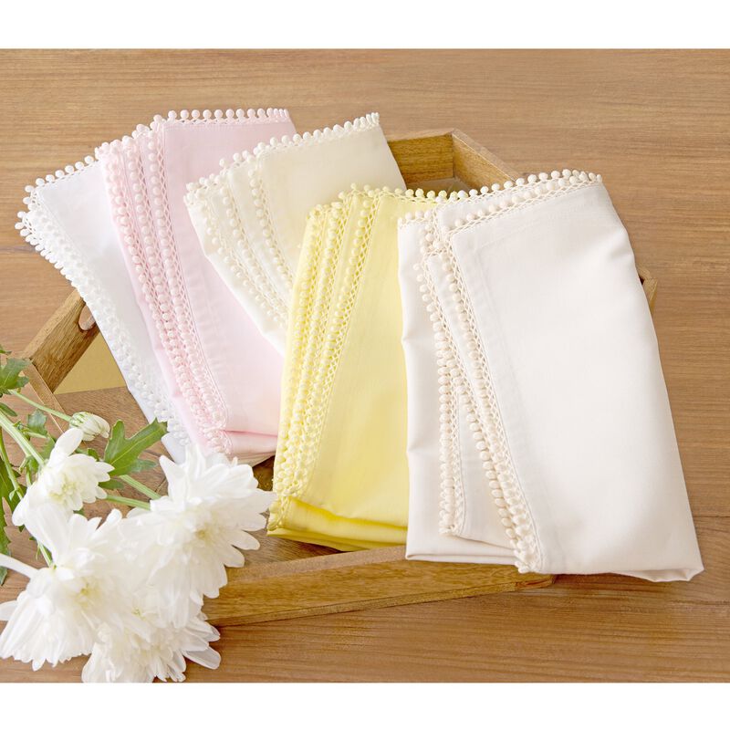 Solino Home Maddie Dinner Napkins &ndash; Set of 4, 20 x 20 in, Machine Washable, Holiday and Everyday Dining