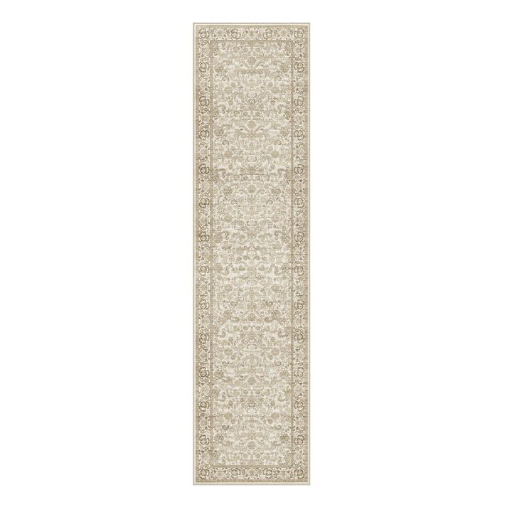 HomeRoots Floral Medallion Washable Area Rug