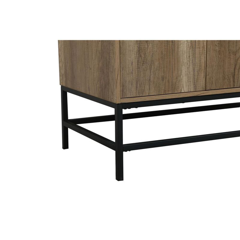 Elegant Kitchen and Bath 42 inch Single bathroom vanity in natural oak