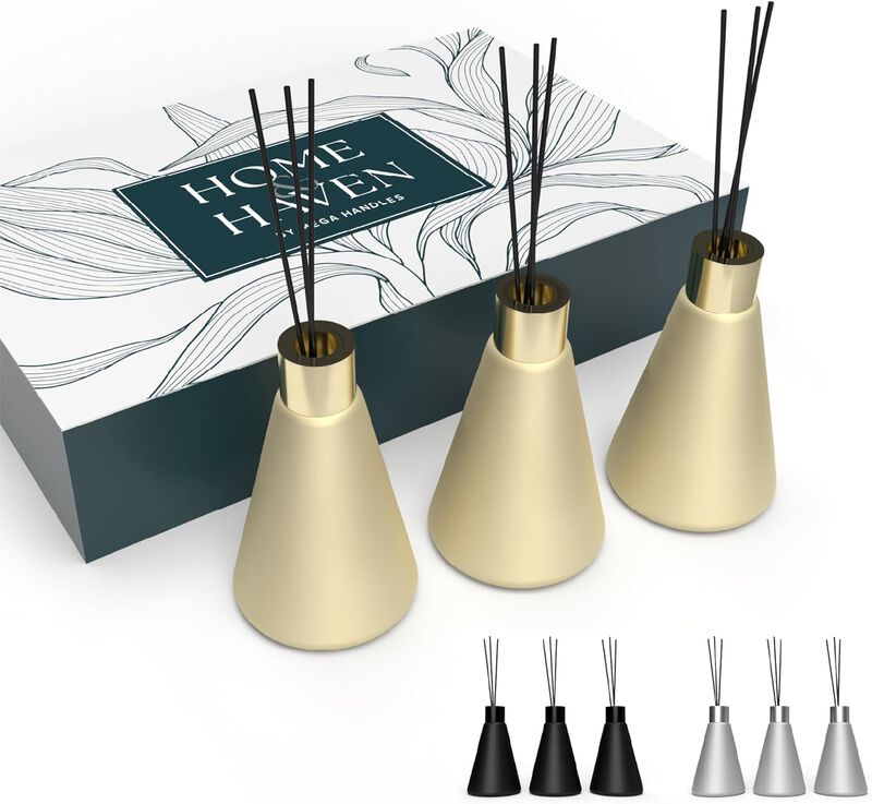 Mega Handles |Elegant Reed Diffuser | Decorative Air Refreshener (3Pack)