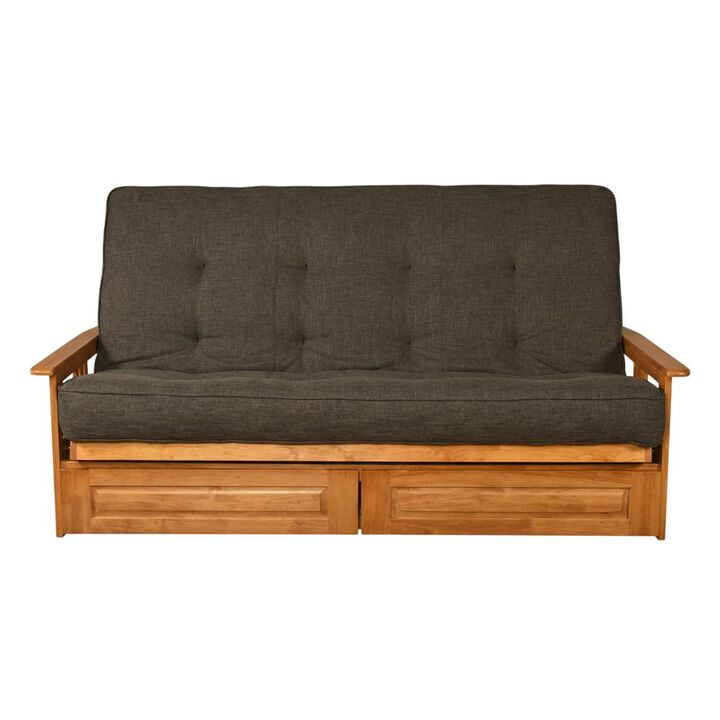 KODIAK Phoenix Frame Queen-Butternut Finish-Mattress-Storage Drawers