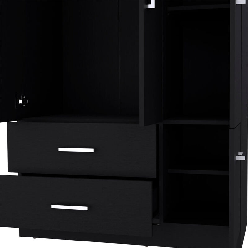 Four Door Armoire Crosby, Bedroom, Black