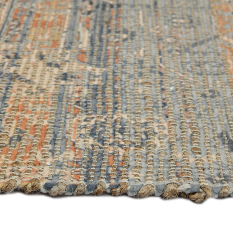 HomeRoots 4' X 6' Orange Beige And Gray Oriental Hand Woven Area Rug With Fringe image number 3