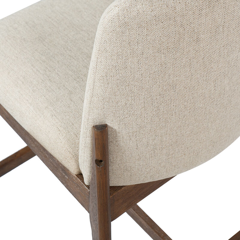 Christopher Knight Home Alexandra Farmhouse Rubberwood Upholstered Counter Stools with Curved Backrest (Set of 4) image number 8