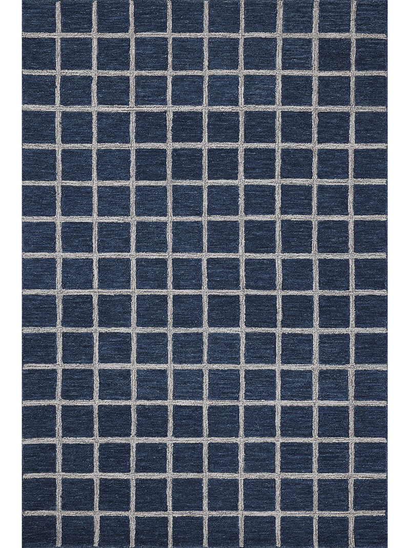 Polly POL-05 Navy / Silver 8''6" x 11''6" Rug by Chris Loves Julia