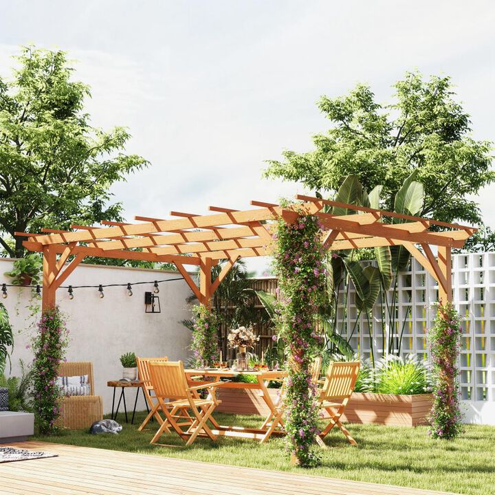 Hivvago 10x13 Outdoor Pergola Gazebo for Garden