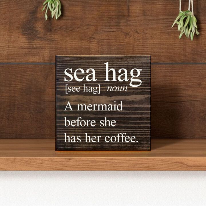 Funny Ocean Theme Wooden Wall Decor Sign for Mermaid Lovers