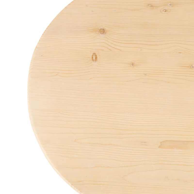 Hivvago 54 Inch Natural Solid Wood Oval Solid Coffee Table