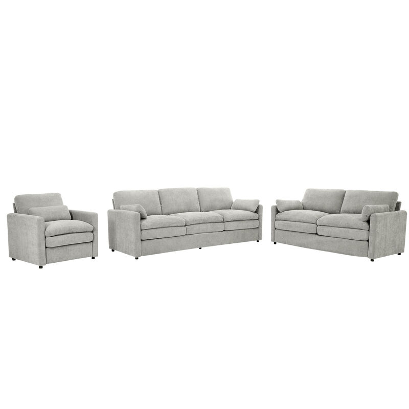 Merax Cozy Chenille Upholstered Sofa Set image number 0