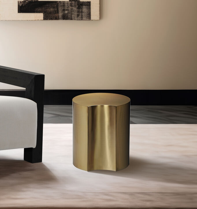 Meridian Furniture Dimple Gold End Table
