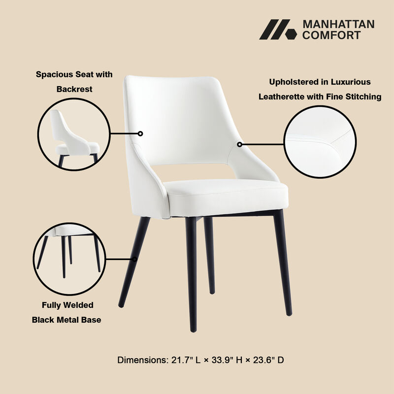 Tremont White Dining Chairs (Set of 6)