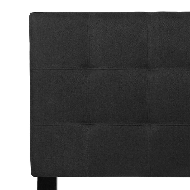 Flash Furniture Tufted Upholstered Queen Size Headboard in Black Fabric image number 4