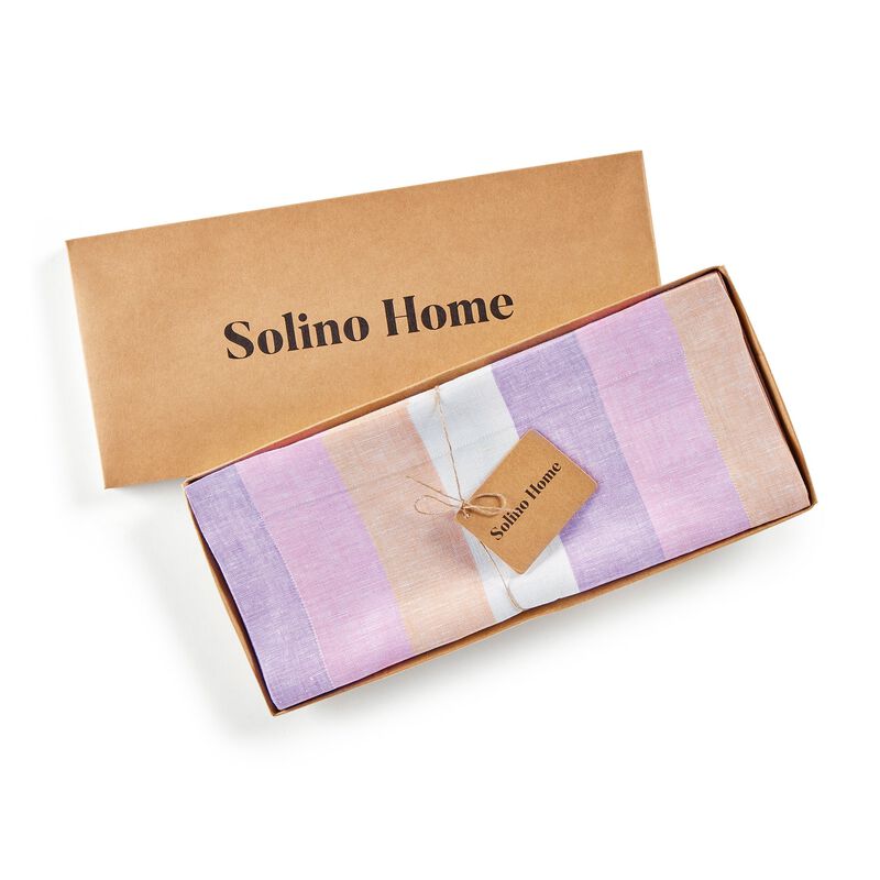 Christmas Linen Table Runner - Gelato Stripe, Solino Home