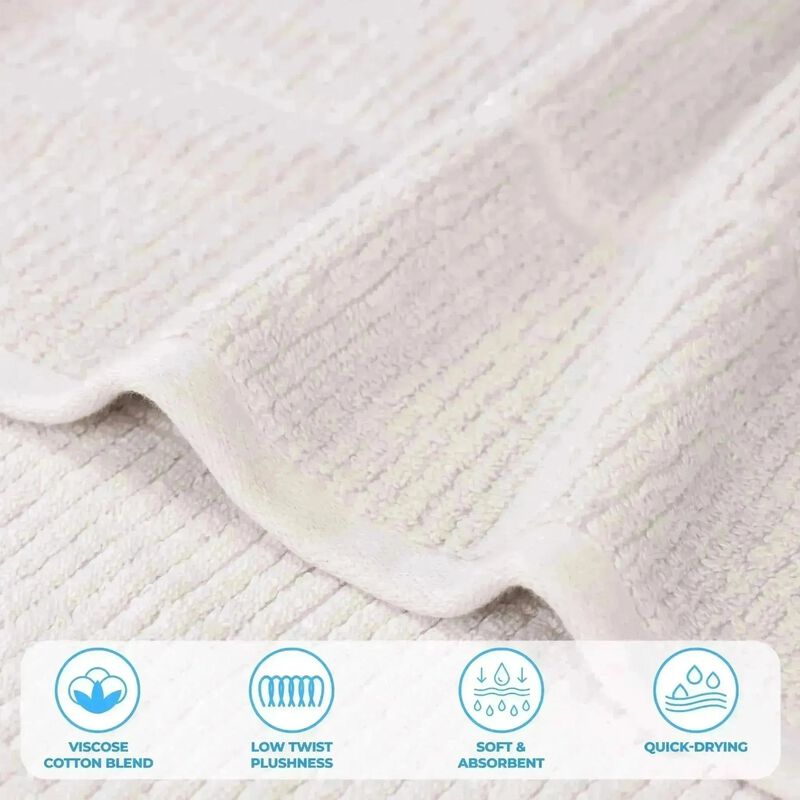 Soft Hand Towels Set of 6 in Smart Twist Viscose Cotton Blend image number 5