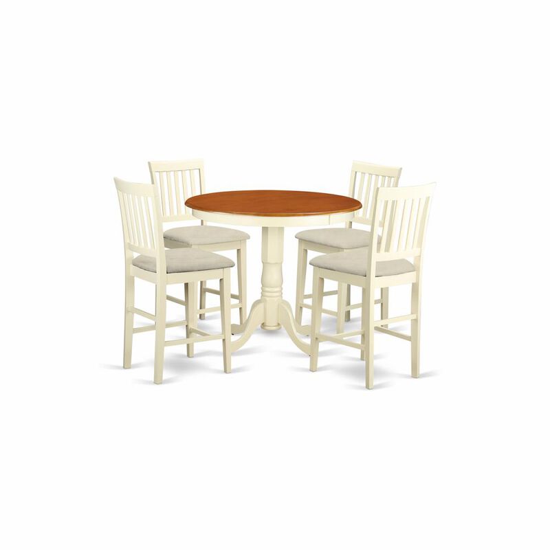 5 Pc counter height Dining room set - Dinette Table and 4 bar stools.