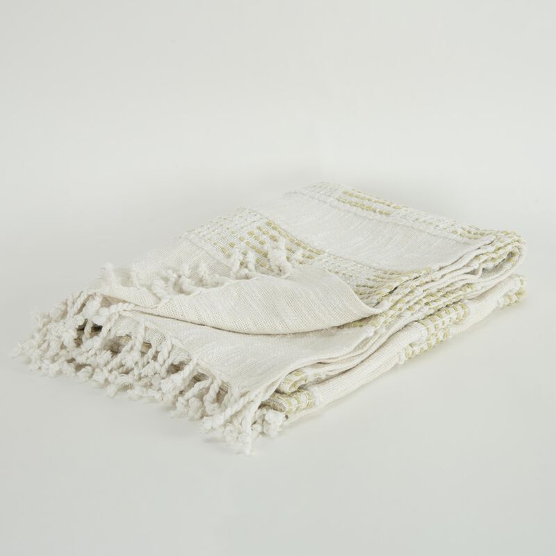 Natural 50" x 60" Throw Blanket
