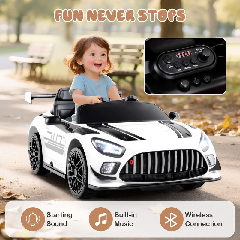 12V Electric Ride-On Car for Kids with Adjustable Speed and Steering Wheel image number 4