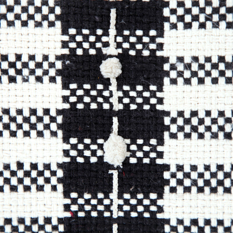 Round Cotton Ottoman for Living Room, Bedroom, or Lounge Seating