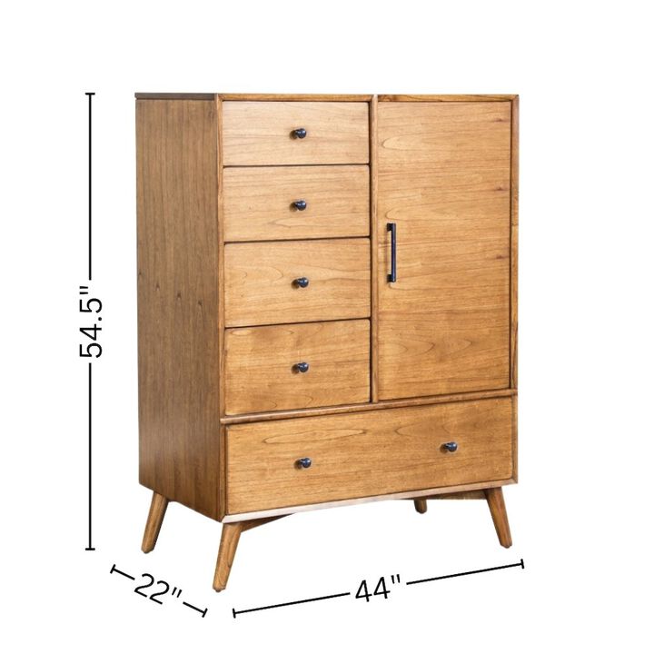 Starlight Canyon Home Brown Solid Wood Storage Cabinet with Drawers, Small Cabinet for Bedroom