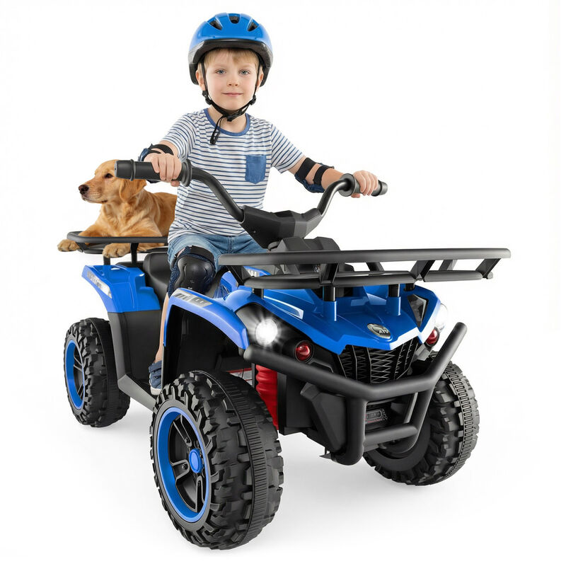 Kids Electric Ride On Quad with 24V Battery and LED Headlights for Outdoor Use image number 3