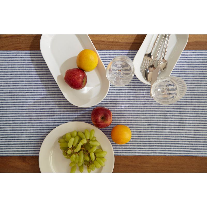 Christmas Linen Table Runner - Narrow Stripe, Solino Home