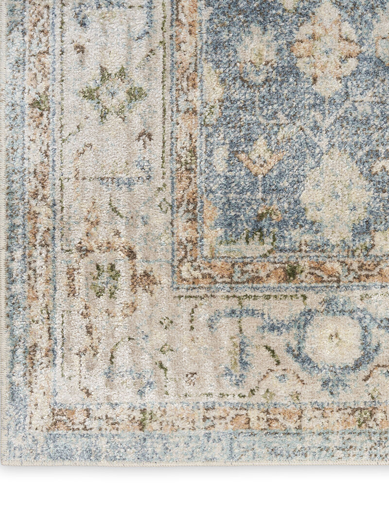 Astra Machine Washable ASW11 Silver/Blue 6'7" x 9' Rug