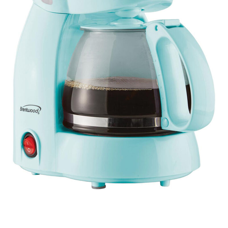 Brentwood 4 Cup 650  Watt Coffee Maker in Blue image number 7