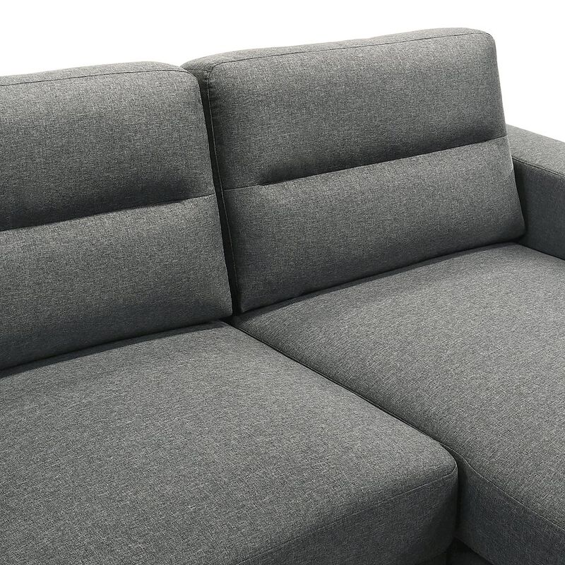 New Classic Furniture Vale 2-piece Polyester Fabric Chaise Sectional, Gray