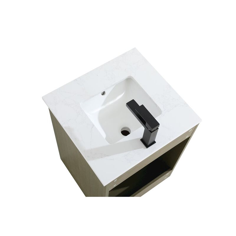 Elegant Kitchen and Bath Chandler 20 Inch Single Bathroom Vanity In Chestnut Brown