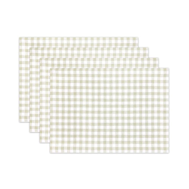 Linen Placemats - Gingham Check