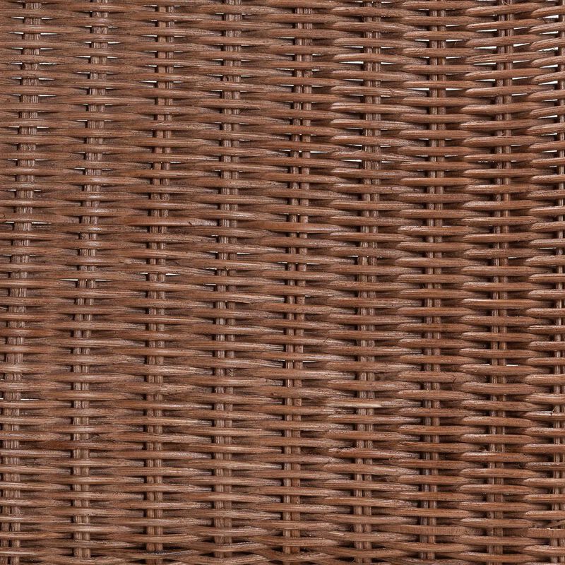 bali & pari Rivan Natural Rattan Dining Chair - Handcrafted Wicker Accent Chair with Woven Back and Cushioned Seat, Boho Coastal Seating for Dining Room or Kitchen