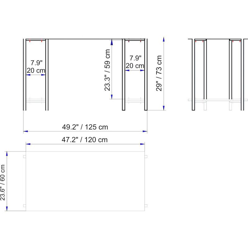Decorotika Reader Computer Desk-Black&Walnut