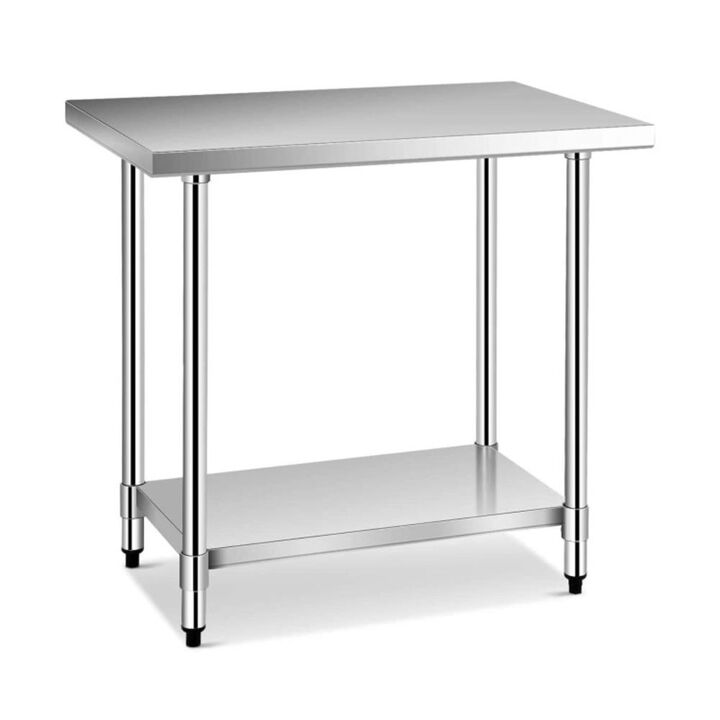 Hivvago Stainless Steel Commercial Kitchen Food Prep Table