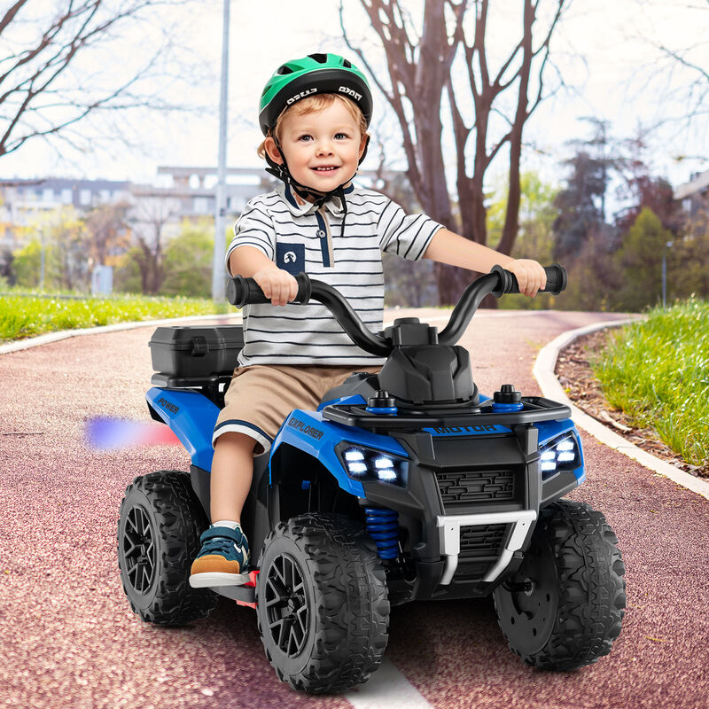 6V Electric Kids Ride-On ATV with Spray Feature, Storage Box and Music image number 1