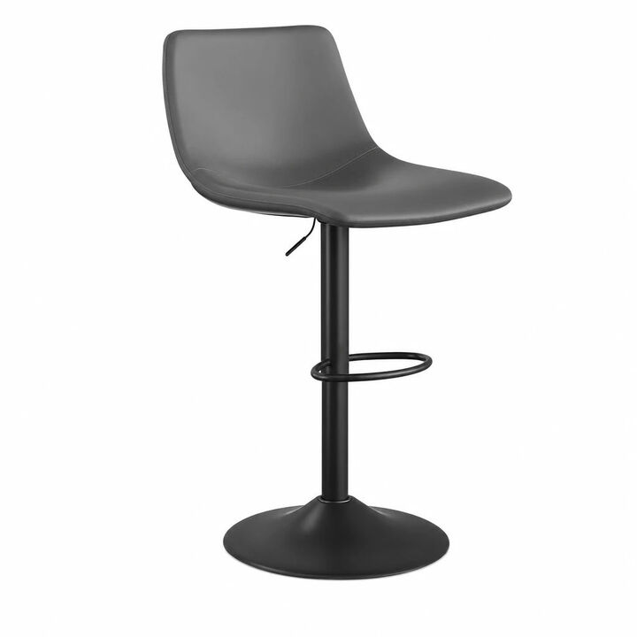 Leather Adjustable Swivel Bar Stools Set of 2, Commercial-Grade Counter Height Stools with Back, 360&deg; Swivel Kitchen Island Chairs for Home, Cafe