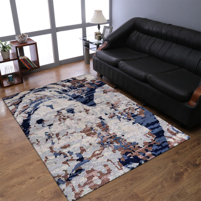Rugsotic Carpets Hand Knotted Silk Size Area Rug Abstract Size NS1239 image number 1