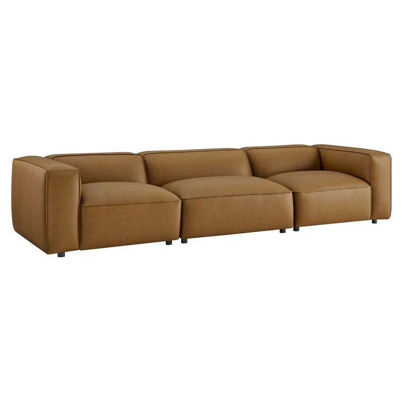 Auren 3-Piece Upholstered Vegan Leather Modular Sofa image number 0