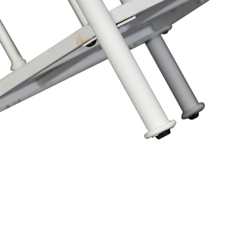 Starlight Canyon Home Metal Nightstand - Antique White, Small Metal Side Table For Bedroom