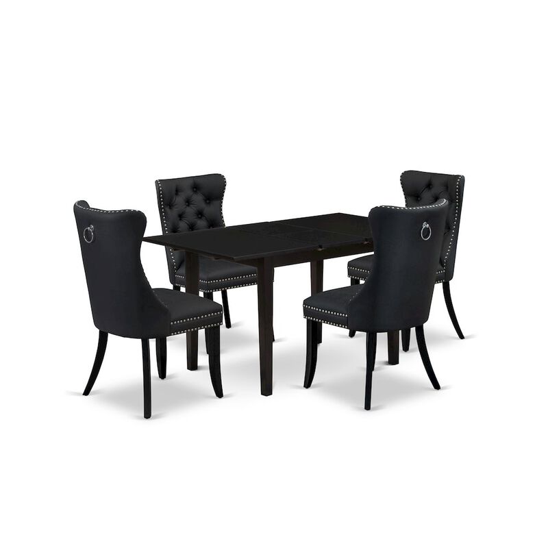 5 Piece Dining Table Set Consists of a Rectangle Wooden Table