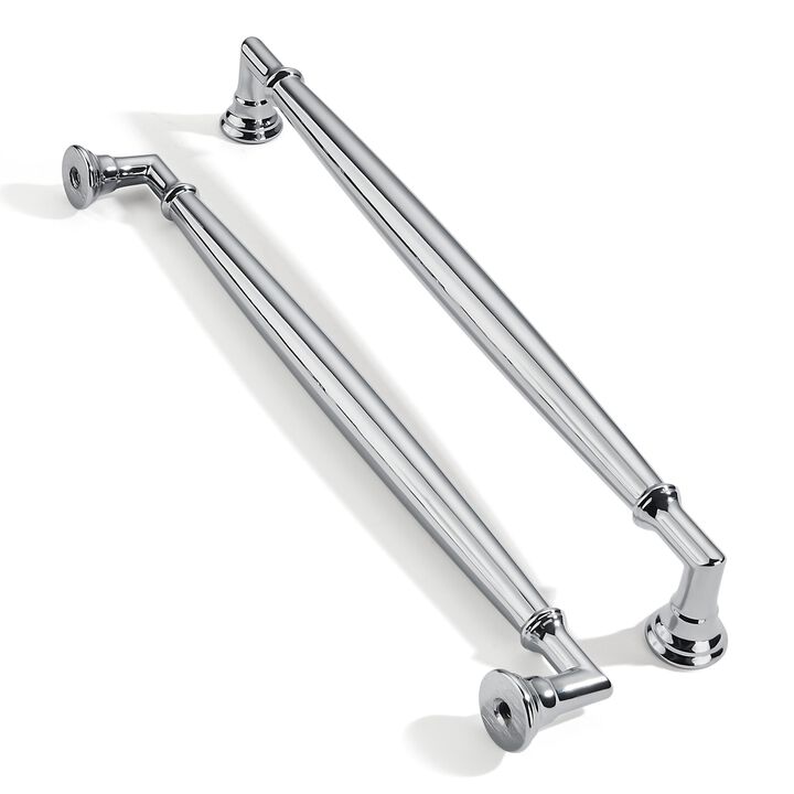 ZAUYX 2 Pack 8 Inch Hole Center Polished Chrome Cabinet pulls Solid Heavy Duty Cabinet Pull Cabinet Handles Kitchen Cabinet Hard