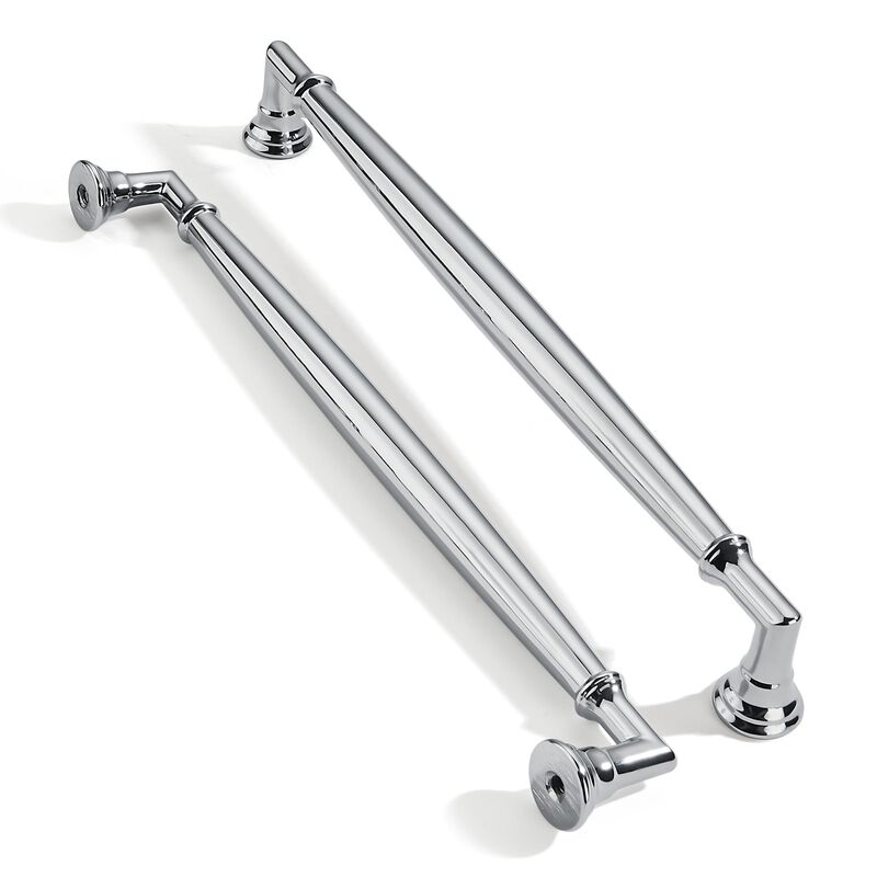 ZAUYX 2 Pack 8 Inch Hole Center Polished Chrome Cabinet pulls Solid Heavy Duty Cabinet Pull Cabinet Handles Kitchen Cabinet Hard