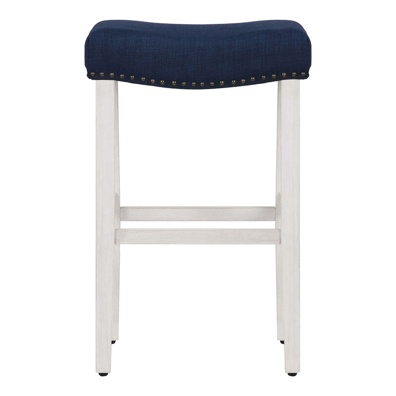 WestinTrends 29" Upholstered Backless Saddle Seat Bar Stool
