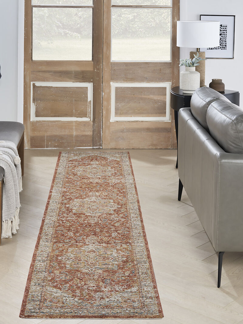 Sahar SHR06 Ivory/Multicolor 2'3" x 10'2" Rug image number 5