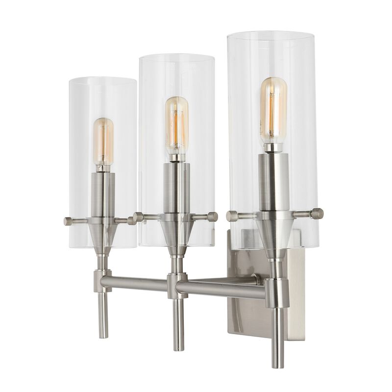 Cato Bohemian Farmhouse Iron/Glass LED Vanity