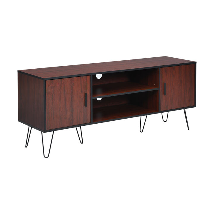 Retro Wooden TV Stand for TVs up to 65 Inches