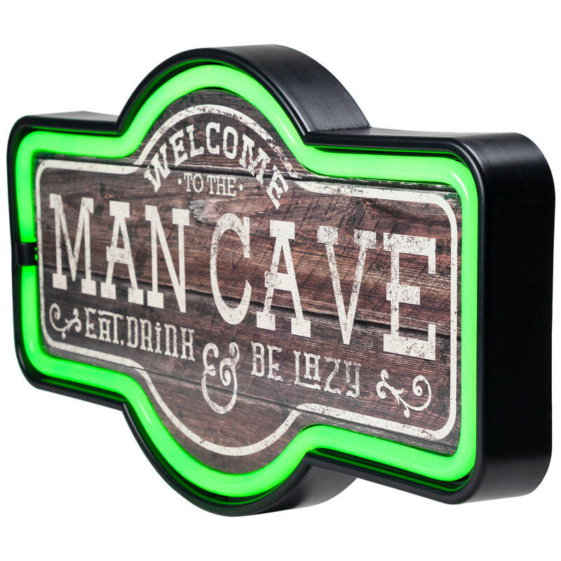 17" Green LED Lighted  Man Cave Neon Style Wall Sign image number 4