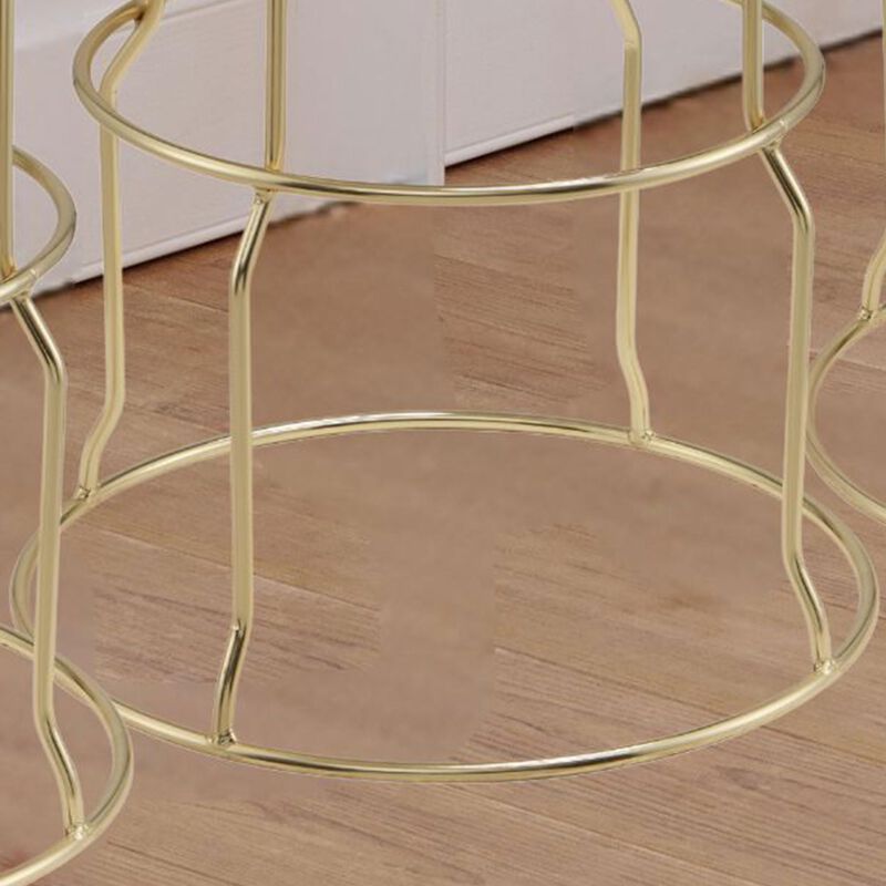 Kings Brand Furniture Carmilla Upholstered Counter Height Stool with Footrest - Bar Stools Set of 4 for Kitchen 31"