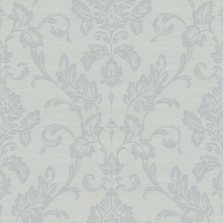 Antonella Light Blue Scroll Wallpaper (Set of 2)